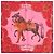 Hermès 1970 Quadratisches Tuch 90 Cheval Turc aus rosa gefärbter Seidentwill Pink - Ansicht 4