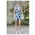 Vestido mini de seda con estampado de cielo fruncido Chanel Primavera 2018 Azul - vista 2