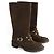 Fendi Botas de montar de ante marrón Castaño - vista 3