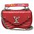 Borsa a spalla in pelle New Wave con catena Louis Vuitton Rosso