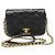 Schultertasche aus schwarzem Lammleder von Chanel