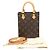 Borsa a Spalla Petite Sac Plat Monogramma Louis Vuitton Marrone