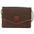 Céline Celine Vintage Macadam Schultertasche aus Canvas und Leder Braun