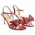 Sandali Gucci in pelle rossa con decorazione ape Rosso