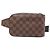 Borsa a tracolla da uomo Geronimos di Louis Vuitton Marrone Damier ebene