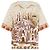 Camicia Prada in cotone stampa Duomo di Milano Beige