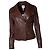Hermès, braune Lederbikerjacke