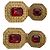 Alessandra Rich Gold-Tone Metal, Red Large Crystal & Clear Clip-On Earrings - view 3