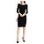 Schwarzes Bandage-Kleid mit Herz-Ausschnitt von Herve Leger