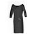 Schwarzes Bandage-Kleid mit Herz-Ausschnitt von Herve Leger - Ansicht 3