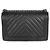Borsa Boy Nuova Media in Pelle di Vitello Nera Trapuntata a Chevron di Chanel Nero - vista 2