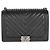 Borsa Boy Nuova Media in Pelle di Vitello Nera Trapuntata a Chevron di Chanel Nero - vista 8