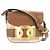 Borsa a Spalla in Pelle Kate di Tod's Marrone Bianco