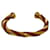 Hermès Hermes Twist Metal Leather Bangle Red Golden  - view 1