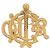Spilla in metallo dorato Christian Dior Emblem 0637 D'oro
