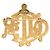 Spilla in metallo dorato Christian Dior Emblem 0637 D'oro - vista 2