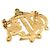 Spilla in metallo dorato Christian Dior Emblem 0637 D'oro - vista 3