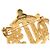 Spilla in metallo dorato Christian Dior Emblem 0637 D'oro - vista 4