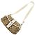 Borsa a Spalla in Tela e Pelle Firmata Coach Marrone Beige - vista 6