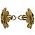 Vintage Coco Mark Blumen Metall Gold Ohrringe von Chanel Golden - Ansicht 3