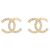 NUOVE ORECCHINI CHANEL LOGO CC STRASS METALLO ORO SCATOLA D'oro