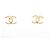 NUOVE ORECCHINI CHANEL LOGO CC STRASS METALLO ORO SCATOLA D'oro - vista 4