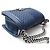 CHANEL BOY MEDIUM 25 CM CHEVRON BLAU LEDER HANDTASCHE - Ansicht 3