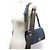 CHANEL BOY MEDIUM 25 CM CHEVRON BLAU LEDER HANDTASCHE - Ansicht 7