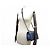 CHANEL BOY MEDIUM 25 CM CHEVRON BLAU LEDER HANDTASCHE - Ansicht 8