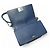 CHANEL BOY MEDIUM 25 CM CHEVRON BLAU LEDER HANDTASCHE - Ansicht 9