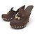 LOUIS VUITTON MULES MIT ABSATZ 38.5 LEDER SUEDE BRAUN