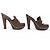 LOUIS VUITTON MULES MIT ABSATZ 38.5 LEDER SUEDE BRAUN - Ansicht 3