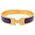 Hermès HERMES CLIC H ARMBAND VIOLETT 17,5CM GELB-GOLD PLATTE + BOX BANGLE Lila Emaille