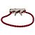 Bracciale in pelle Hermès con charm in argento 925 Rosso - vista 3