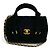 Chanel Mini Bowling Schultertasche aus Samt Schwarz