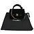 Chanel Mini Bowling Schultertasche aus Samt Schwarz - Ansicht 10