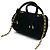 Chanel Mini Bowling Schultertasche aus Samt Schwarz - Ansicht 2