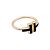 Anello Tiffany & Co, collezione "Wire" "Tiffany T" in oro rosa e onice. - vista 2