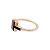 Anello Tiffany & Co, collezione "Wire" "Tiffany T" in oro rosa e onice. - vista 3