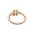 Anello Tiffany & Co, collezione "Wire" "Tiffany T" in oro rosa e onice. - vista 4