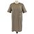 Hermès Vestido camiseta de algodón Hermes Gris Etoupe Efecto Caleidoscopio
