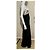 Jenny Packham Abito da sera in seta nera e argento con perline ricamate a mano Nero - vista 15