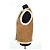 Soeur Brown leather sleeveless coat - view 3