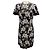 Schwarz / Optik Weiß rebrodierte Guipure-Kleid aus der Michael Kors Kollektion