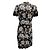 Schwarz / Optik Weiß rebrodierte Guipure-Kleid aus der Michael Kors Kollektion - Ansicht 3