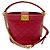 Borsa Bucket Boy in pelle di vitello trapuntata Chanel rossa / hardware dorato Rosso