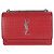 Cartera de cadena Monogram Sunset en piel de ternera roja con estampado de cocodrilo Saint Laurent