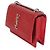 Cartera de cadena Monogram Sunset en piel de ternera roja con estampado de cocodrilo Saint Laurent - vista 3