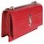 Cartera de cadena Monogram Sunset en piel de ternera roja con estampado de cocodrilo Saint Laurent - vista 4