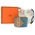Hermès Hermes Elan Swift Leather Bangle Silvery Blue  - view 2